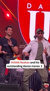 Experience the magic of Hrithik's mesmerizing dance moves that lit up the stage, during the promotions of his upcoming film "Fighter" 🔥🕺 #zoomtv #zoompapz #HrithikRoshan #fighter #promotions #greekgod #bollywood #celebrity #actor | Zoom TV
