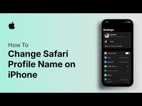 How to Change Safari Profile Name on iPhone
