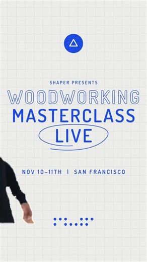 We're thrilled to announce Masterclass LIVE! Tickets are now on sale for this weekend workshop in November hosted at our office in San Francisco featuring guest teachers, Philip Morley, Matt Kenney, and Darrell Peart. Space is limited. See more details and purchase tickets at http://shapertools.com/masterclass-live #shapermade #shaperorigin #shaperworkstation #shapertools #shaperstudio #shaperplate #shapertrace #workshop #woodworkingworkshop #SFwoodworking #sanfrancisco #californiawoodworkers #w