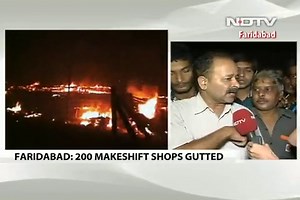 Massive Fire in Faridabad Cracker Market, Over 200 Shops Destroyed |