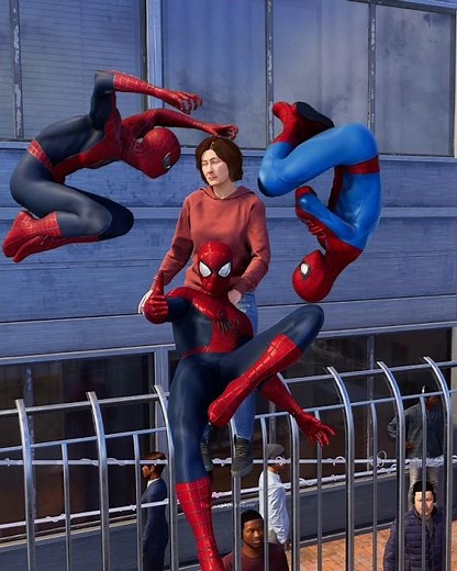 When Three Spider-Men Tried to Save MJ 💀💯 PS5 #spiderman