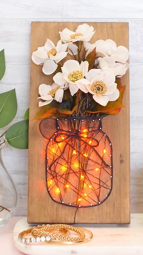 52K views · 335 reactions | DIY string light mason jar  #craftyreels #DIY #masonjar #crafts #decor #DIYdecor | Crafty | Facebook