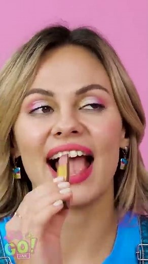 CHOCOLATE LIPSTICK VS REAL FOOD CHALLENGE #Shorts