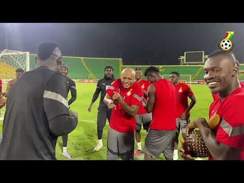 THE BLACK STARS WRAPPED UP THEIR FINAL TRAINING WITH JAMA SONG