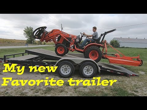The best trailer for a compact tractor? Kubota B2601 on PJ tilt deck