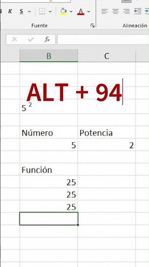 Raising a number to a power #excel #exceltips