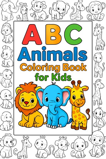 Preschool Animal Colouring Book | Toddler Activity | Homeschool Worksheet | Instant Download - Etsy