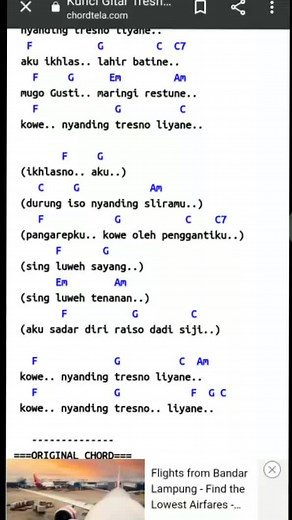 Chord Gitar Lagu Tresno Liyane: Cover dan Instrumen