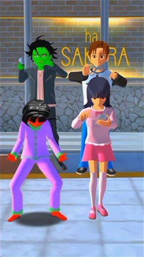 “She Started Crying After Haircut 😢❤️”#shorts# #sakuraschoolsimulator# #funny#shortsfeed# #animation