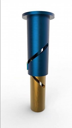 Helical Joint Motion – Rotation and Linear Travel Combined ⚙️ #engineering #mechanic #technology