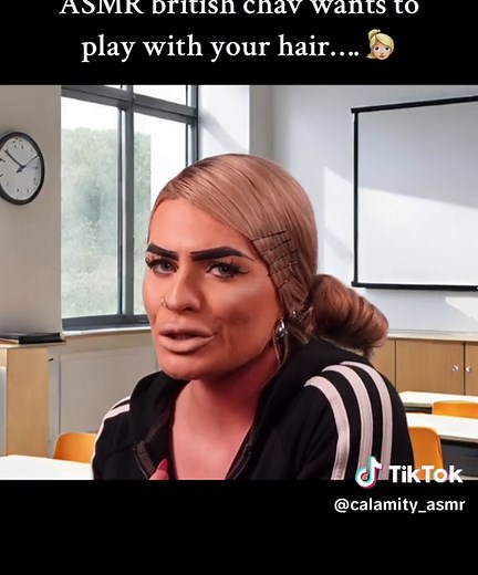 ASMR British Chav Plays with Your Hair in Class