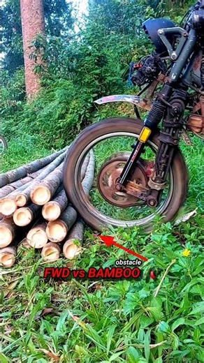 FWD 2x2 bike vs Bamboo Obstacle 🔥