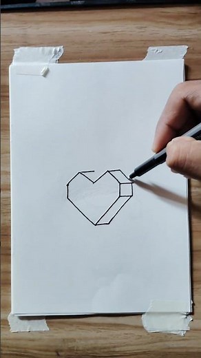 3D Heart Drawing Easy Tutorial | 3d drawing