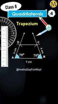 Maths class 8| Trapezium| How to construct a trapezium #Quadrilaterals