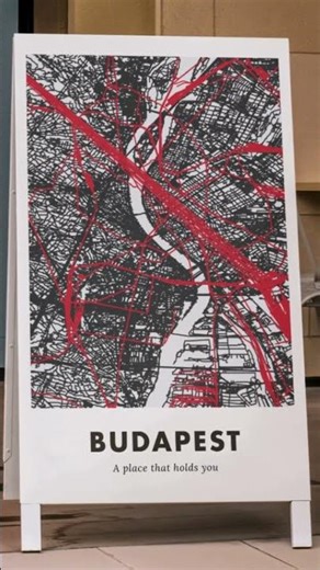 Budapest Minimalist Map Poster. A place that holds you