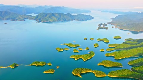 Hangzhou from Above: A Drone's View of City, Lake, and Tea Fields