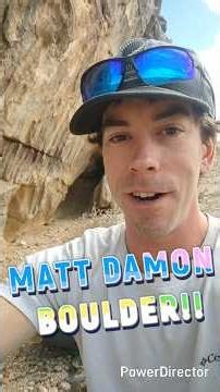 Matt Damon on the side of the road Boulder!! #bouldering