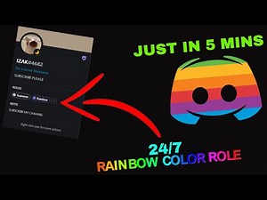 How to make rainbow color role in discord just in 5 minutes easily | IZAK'S UNIVERSE