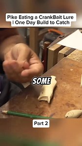 Pike Eating a CrankBait Lure | One Day Build to Catch Part 2 #mechanic #autobody #fishing #automechanic #fyp | Marling Baits