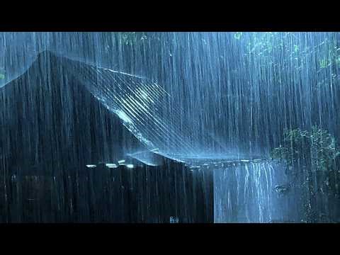🔴 Relaxing Rain Sounds on Tin Roof for Deep Sleep, Rain Sounds for Sleeping, Heavy Rain and Thunder