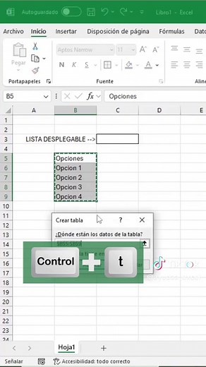 Cómo crear una lista desplegable en Excel fácilmente