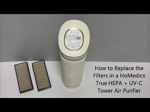 How to Replace the Filters in a HoMedics True HEPA + UV C Tower Air Purifier