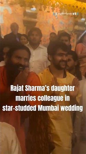 Rajat Sharma’s daughter marries a colleague in a star-studded Mumbai wedding 😍 #shorts #rajatsharma