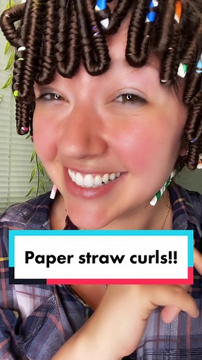 PAPER STRAW CURLS! #strawcurls #noheatcurls #longhair #hairtutourial #hollyaunahair