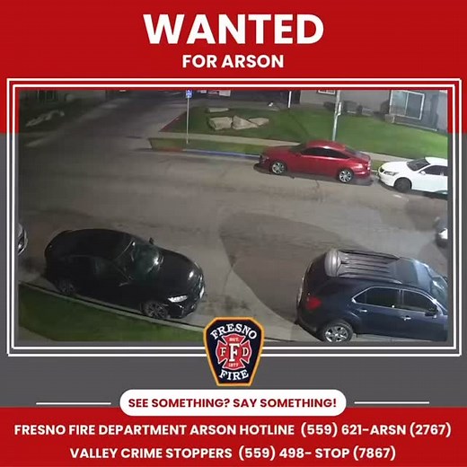 The Fresno Fire Department is seeking information leading to the identification of the persons responsible for an arson fire that occurred around 1:45 AM on Tuesday, 10/28/2025, on the 4900 block of East Balch Ave. Surveillance footage shows two adult Black females in a dark colored, blue or green, 1999-2005 Volkswagen Jetta, setting fire to a vehicle. The Fresno Fire Department’s Fire Investigations Unit is asking for the community’s help in identifying these individuals, being referred to as t