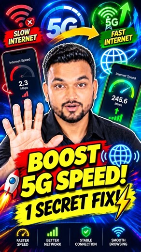 Internet Speed Kaise Fast Kare? 📱 | Secret Network Setting for 5G | Slow Internet Problem Fix 🌐⚡