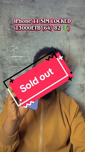 IPhone 11 SIM LOCKED 13000ETB (64/ 82 🔋) ይሄ ስልክ ለካሜራ የሚያገለግል በWi-Fi network የሚሰራ ስልክ ነው #iphone #simlocked #iphone11 #iphone11simlocked #simlockediphone