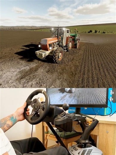 Farming Simulator Zetor 10045 Logitech Steering Wheel Manual Gearbox Thrustmaster Farmstick #dkgc