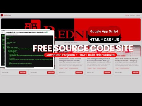 Free Source Code for Web Apps 🔥 | How I Built This Website (Google Apps Script)