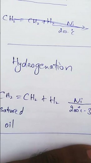what is hydrogenation #chemistry #chemicalformula