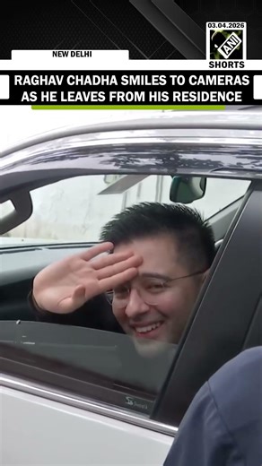 AAP MP Raghav Chadha leaves from his residence after party removes him from Dy Leader post in RS