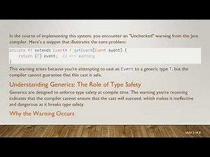 Mastering the Correct Use of Generics in Java: A Guide for Event Management Systems