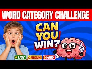 Can You Beat This Word Category Challenge? | Fun Learning Game for Kids