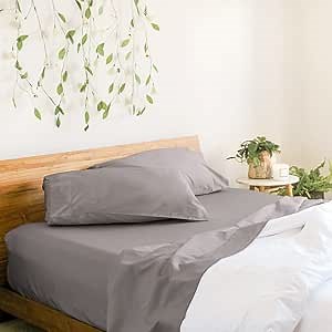 Jennifer Adams 400 Thread Count Cotton Sateen Sheet Sets (King, Graphite)