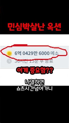 바뀐 경매장옥션 때문에 불편함을 호소하고 있는 유저들 [메이플스토리]