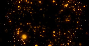 Golden Sparkle Light Particles Bursting and Bokeh Background