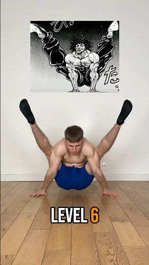 Manga/anime poses, level 1 to 10 🥇 #workout #flexibility #yoga #mobility #amazing #gym #anime #wow