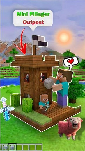 Mini Pillager outpost ⛏️🤯🥰#minecraft #gaming #gameplay #games #minecraftgameplay #ytshorts #shorts