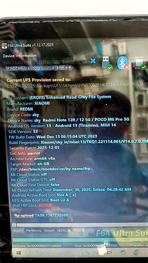 Redmi 12-5G Ufs Connection With Flash64 Full Modified Adopter Full Details Video Upload Soon Flash64