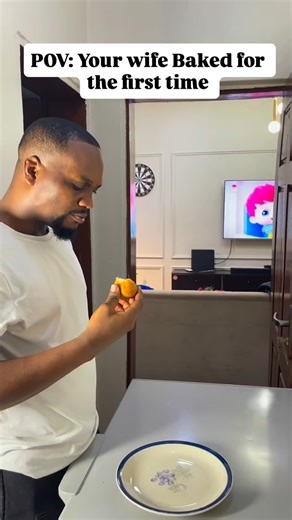 OfficialNuel Moment on Instagram: "#instareels #reel Her first time Baking😂😂"