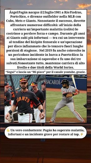 📍 Ángel Pagán ⚾ – tra gloria, dolore e salvataggio in mare