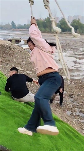 Today, even chicken brother fell behind in water trampoline, I laughed every time.