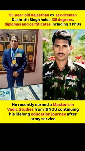 55-Year-Old Rajasthan Ex-Army Man With 138 Degrees & 3 PhDs! 😱 Master's in Vedic Studies