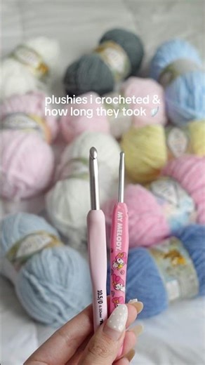 plushies i crocheted & how long they took 🪽 patterns available on my etsy #crochet #crochetpattern