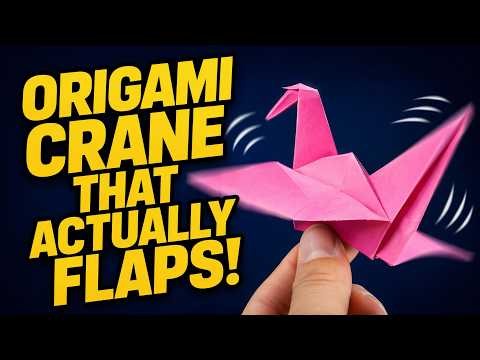 How to Make an Origami Crane That Actually Flaps Its Wings ✨ Easy Tutorial