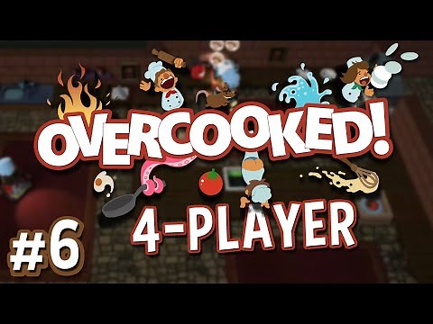 Overcooked - #6 - Haunted Kitchen! (4 Player Overcooked Co-op Gameplay)